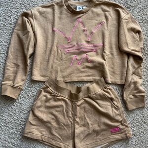 Adidas Originals Sweatshirt and Shorts Set